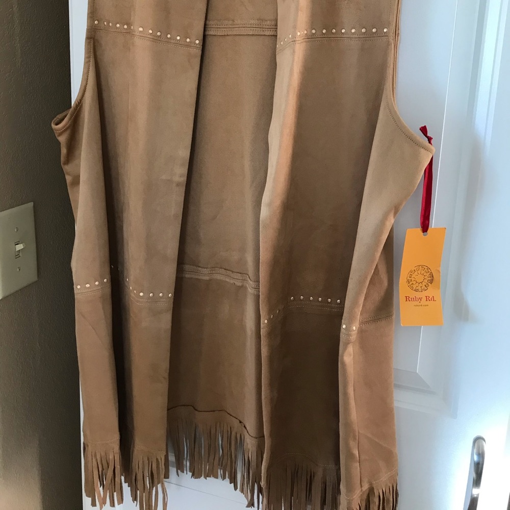 Ruby Rd. Fringe Vest - Picture 3 of 3